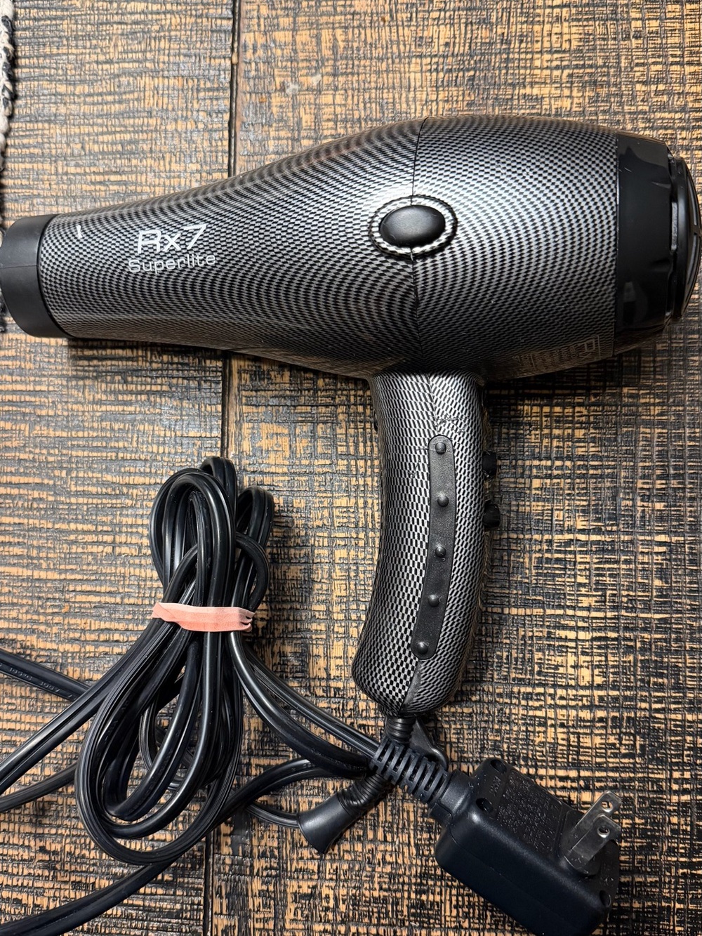 RX7 Superlite Hair Dryer in Textured Gunmetal Gray